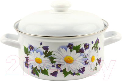 Кастрюля Лысьвенские эмали Ромашковое поле С-1512 АП2/4 - фото