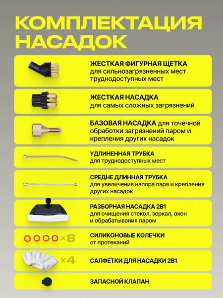 Пароочиститель Kunf TC-SC-003 W New / 439123
