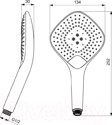 Лейка ручного душа Ideal Standard Evo Jet Diamond B1760AA