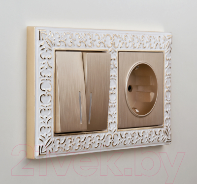 Рамка для выключателей и розеток Werkel Antik WL07-Frame-02 / A036749