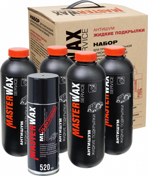 Набор автохимии MasterWax Антишум Жидкие подкрылки Service 4790+ML / MW1802 - фото