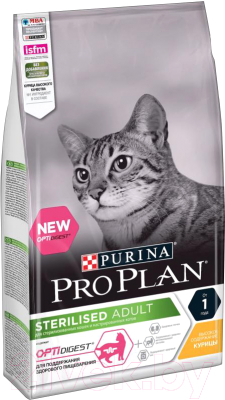 Корм для кошек Pro Plan Sterilised с курицей - фото