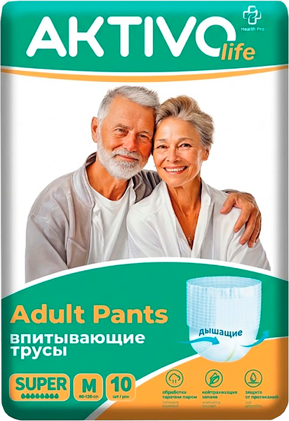 Трусы впитывающие для взрослых AKTIVOLIFE M