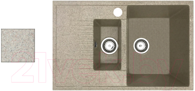 Мойка кухонная БелЭворс Forma R (темно-бежевый) - фото