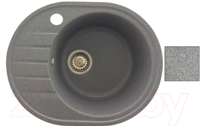 Мойка кухонная БелЭворс New Lux R (серый) - фото