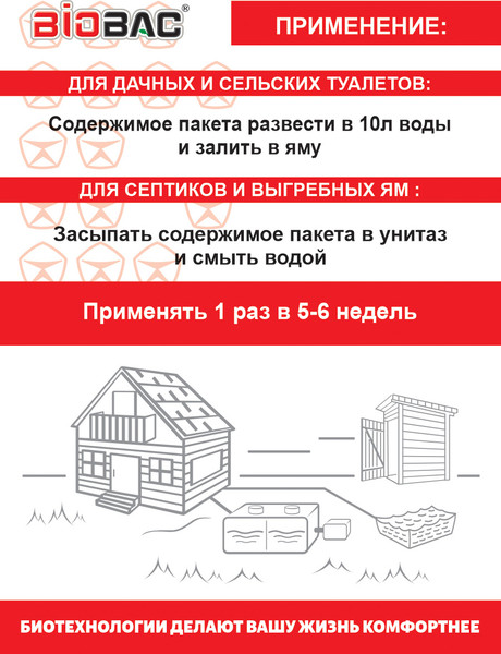 Биоактиватор BIOBAC Для выгребных ям и септиков BB YS-45