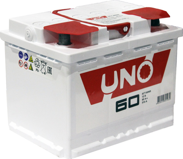 Автомобильный аккумулятор UNO 6СТ-60 NR Euro обратная 0 R+ 480А / 560 108 010
