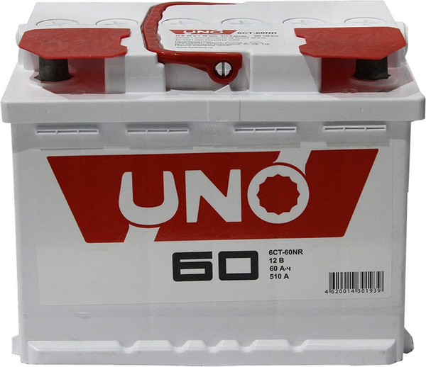 Автомобильный аккумулятор UNO 6СТ-60 NR Euro обратная 0 R+ 480А / 560 108 010