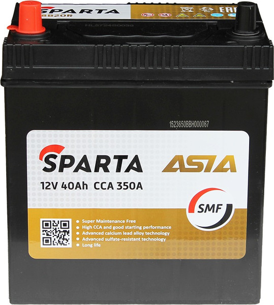 Автомобильный аккумулятор SPARTA Asia 38B20R L+ 350A