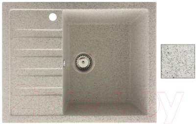 Мойка кухонная БелЭворс Vega R (олово) - фото