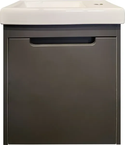 Тумба с умывальником Runo Микра 40 + Cersanit Como 40 S-UM-COM40/1-w - фото
