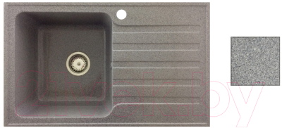 Мойка кухонная БелЭворс Styl L (серый) - фото
