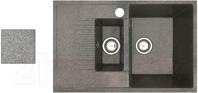 Мойка кухонная БелЭворс Forma R (серый) - фото