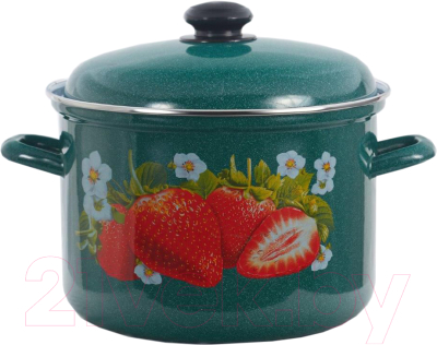 Кастрюля Лысьвенские эмали Сочная клубника С-1618 АП2/4 РвшРб - фото