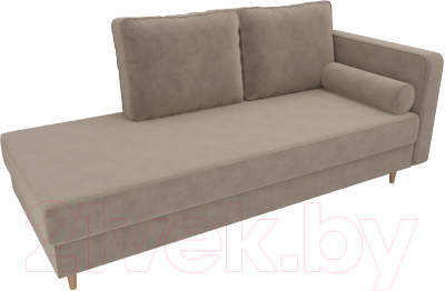 Тахта Лига Диванов Прайм правый / 100873 (велюр бежевый)
