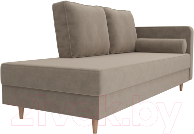 Тахта Лига Диванов Прайм правый / 100873 (велюр бежевый)