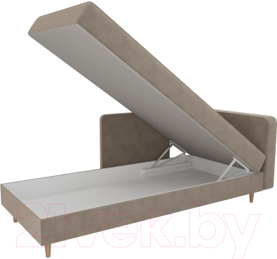 Тахта Лига Диванов Прайм правый / 100873 (велюр бежевый)