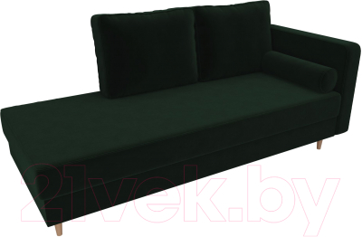 Тахта Лига Диванов Прайм правый / 100875 (велюр зеленый)