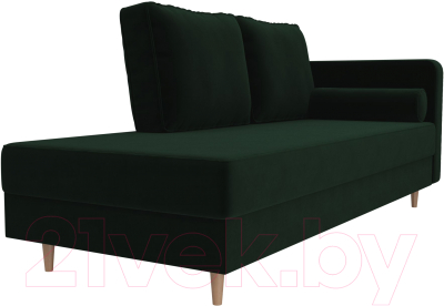Тахта Лига Диванов Прайм правый / 100875 (велюр зеленый)