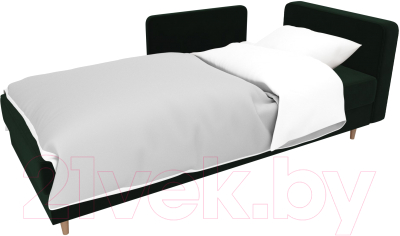 Тахта Лига Диванов Прайм правый / 100875 (велюр зеленый)