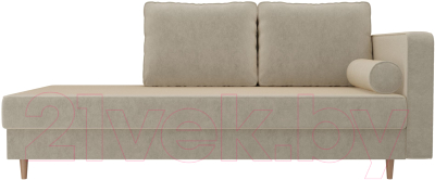 Тахта Лига Диванов Прайм правый / 100880 (микровельвет бежевый)