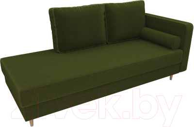 Тахта Лига Диванов Прайм правый / 100881 (микровельвет зеленый)