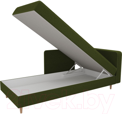 Тахта Лига Диванов Прайм правый / 100881 (микровельвет зеленый)