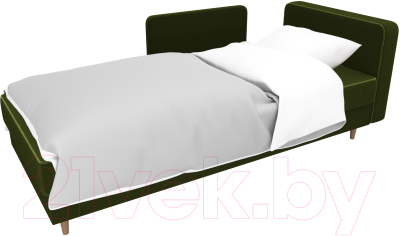 Тахта Лига Диванов Прайм правый / 100881 (микровельвет зеленый)