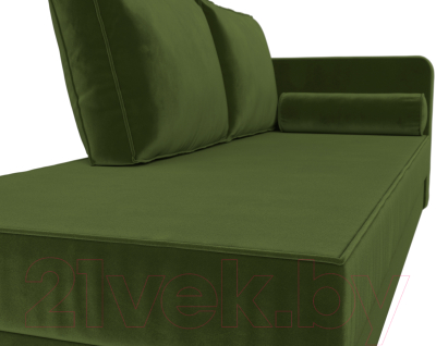 Тахта Лига Диванов Прайм правый / 100881 (микровельвет зеленый)