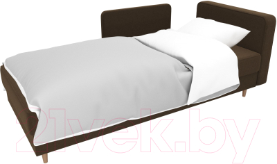 Тахта Лига Диванов Прайм правый / 100882 (микровельвет коричневый)