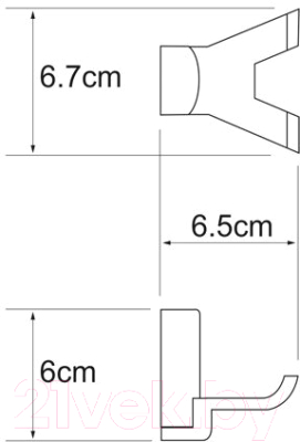 Крючок для ванной Wasserkraft Leine K-5023D