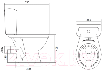 Унитаз напольный Santek Паллада 1WH302371