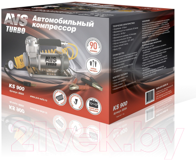 Автомобильный компрессор AVS Turbo KS 900/ 80504