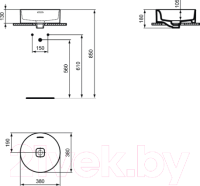 Умывальник Ideal Standard Strada II Round Vessel T292901