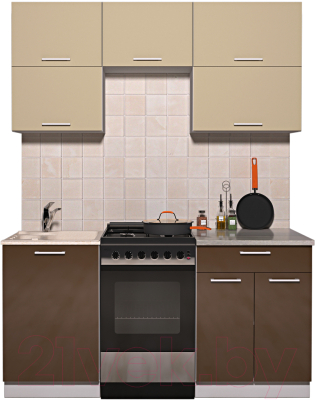 Готовая кухня Интерлиния Мила Gloss 50-17 - фото