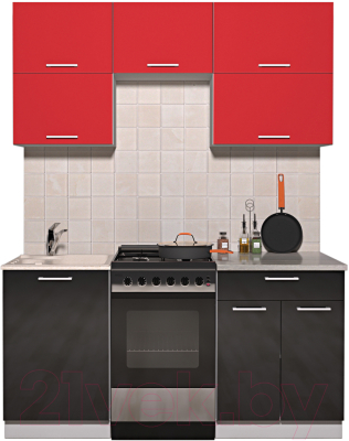 Готовая кухня Интерлиния Мила Gloss 50-17 - фото