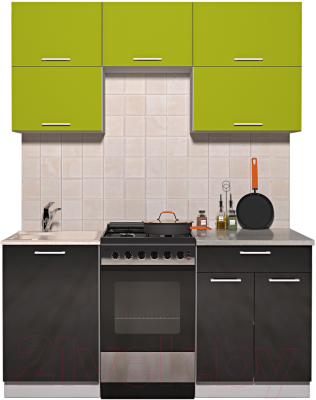 Готовая кухня Интерлиния Мила Gloss 50-17 - фото