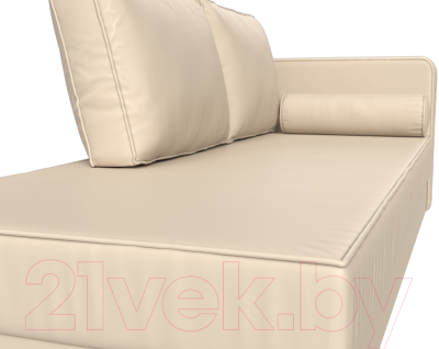 Тахта Лига Диванов Прайм правый / 100891 (экокожа бежевый)