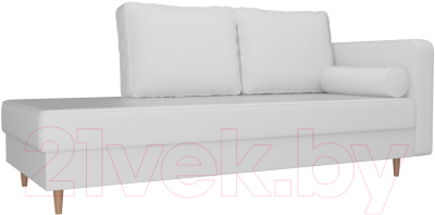 Тахта Лига Диванов Прайм правый / 100892 (экокожа белый) - фото