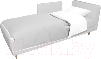 Тахта Лига Диванов Прайм правый / 100892 (экокожа белый)