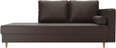 Тахта Лига Диванов Прайм правый / 100893 (экокожа коричневый)