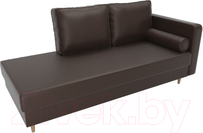 Тахта Лига Диванов Прайм правый / 100893 (экокожа коричневый)
