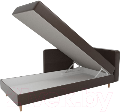 Тахта Лига Диванов Прайм правый / 100893 (экокожа коричневый)