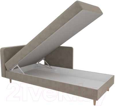 Тахта Лига Диванов Прайм левый / 100873 (велюр бежевый)