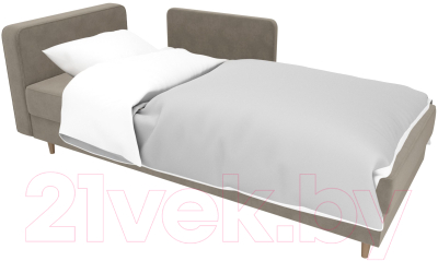 Тахта Лига Диванов Прайм левый / 100873 (велюр бежевый)