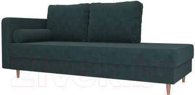 Тахта Лига Диванов Прайм левый / 100874 (велюр бирюзовый) - фото