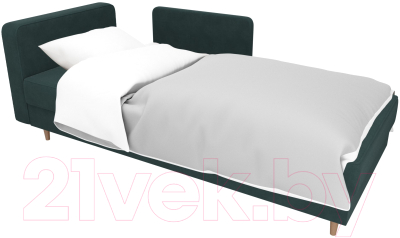 Тахта Лига Диванов Прайм левый / 100874 (велюр бирюзовый)