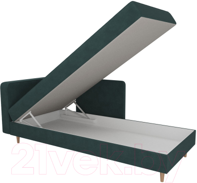 Тахта Лига Диванов Прайм левый / 100874 (велюр бирюзовый)