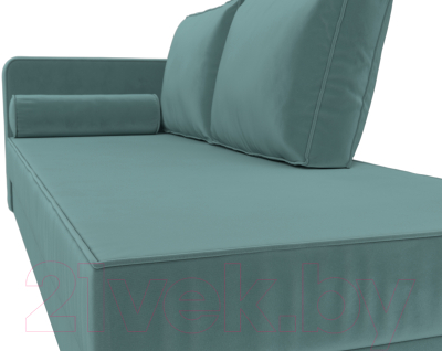 Тахта Лига Диванов Прайм левый / 100874 (велюр бирюзовый)