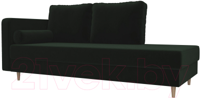 Тахта Лига Диванов Прайм левый / 100875 (велюр зеленый) - фото